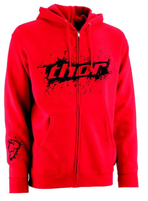 Thor 2013 primo red zip-up fleece sweat shirt m medium new