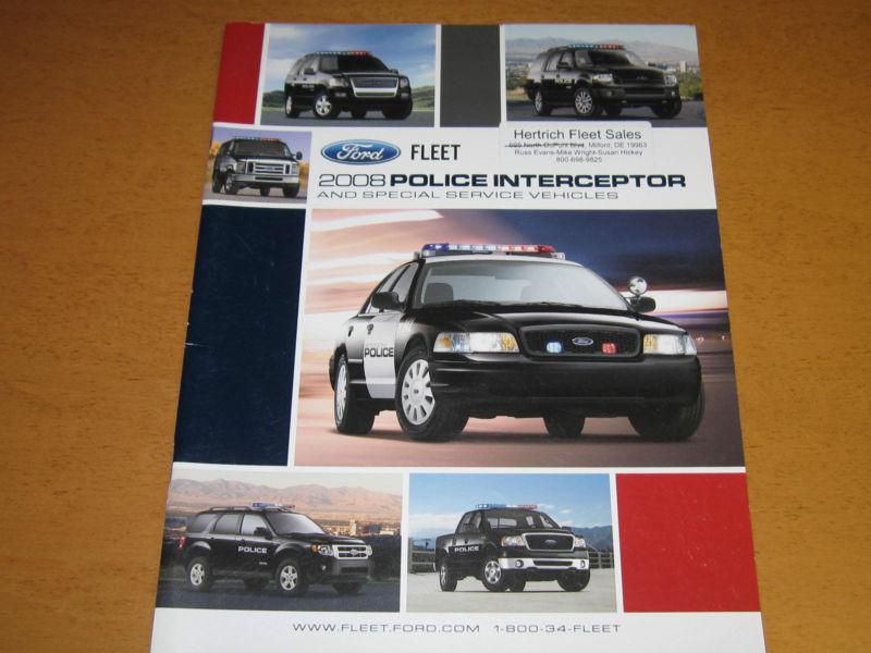 2008 ford crown victoria  interceptor police only brochure & all models