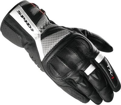 New spidi tx-1 adult leather gloves, black/gray, large/lg
