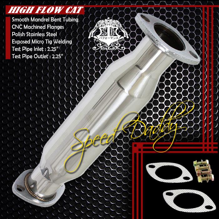 Stainless racing down/test pipe high flow cat 93-97 nissan altima xe/gxe/se/gle