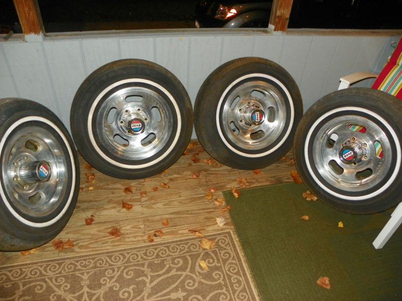 Set of  4 oem alloy slotted wheels  amc jeep renegade cj5 wagoneer hurst 