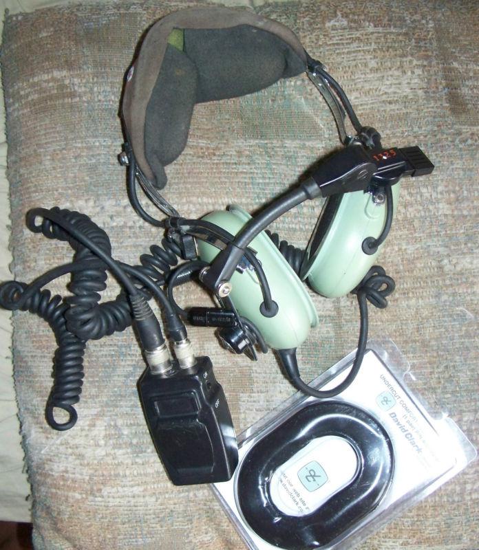 David clark pilot/crew aviation headset 10-76xl active noise cancelling used 