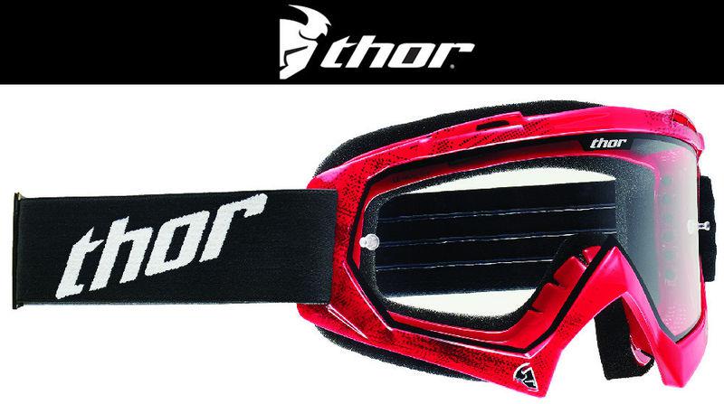 Thor enemy tread red black dirt bike goggles motocross mx atv gogges googles '14