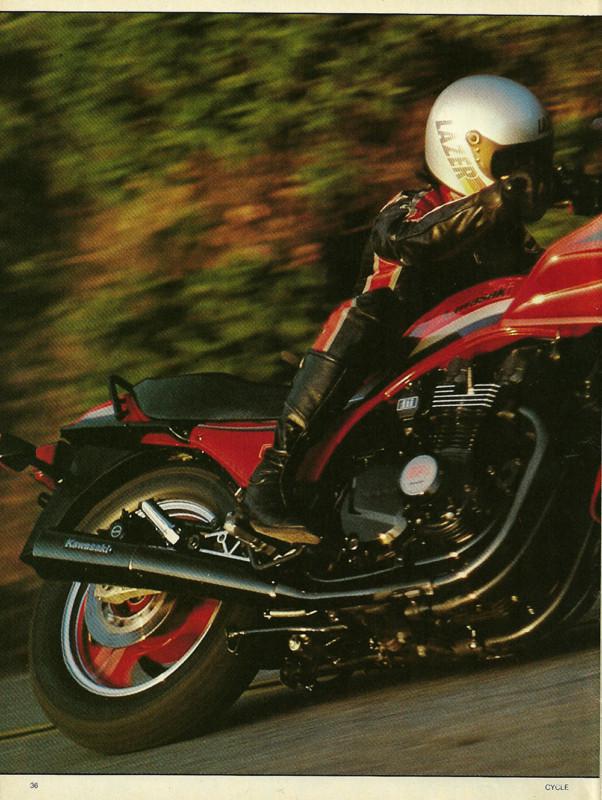 1983 kawasaki gpz1100 motorcycle road test with dyno specs 8 pages gpz 1100