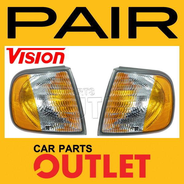 97 ford f150 corner signal light lamp assembly 1997 pair left+right replacement