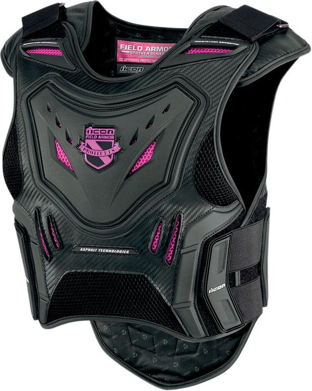 Icon womens stryker field armor vest black 2013 motorcycle ladies