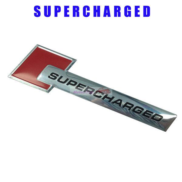 Red supercharged engine emblem badge for land rover jaguar audi ford cadillac vw