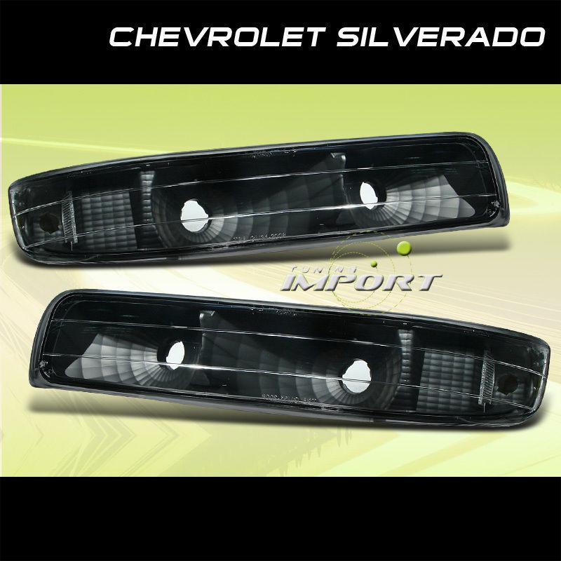 00-06 chevy gmc suburban euro black bumper signal lights left right assembly