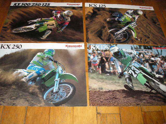 Kawasaki brochure lot kx 125, kx 250, kx 500