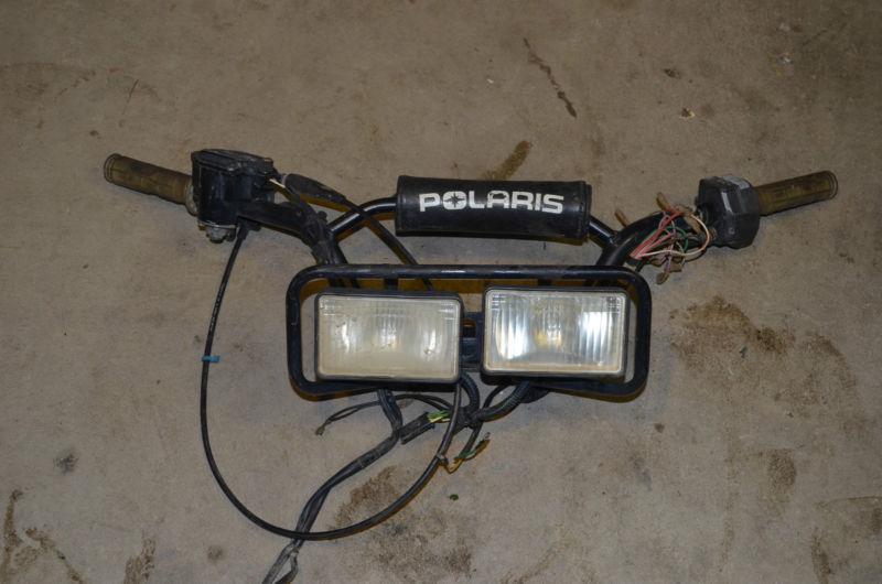 Polaris  scrambler  handle bars  w/lights   switches and pad 1995-1998