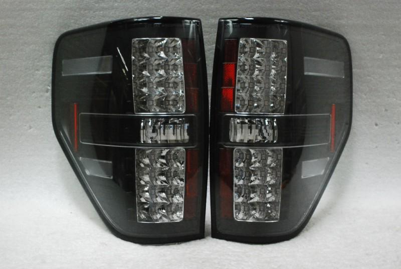 09-12 ford f150 styleside led perform black tail brake lights lamps left+right