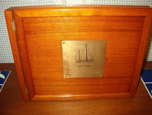 Weems &amp; plath teak ship&#039;s log and used cruising log book