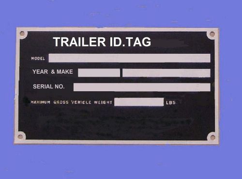A  custom built replacement trailer  boat car flat bed horse box  info plate