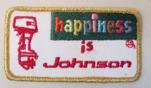 Johnson outboard motor 1970&#039;s vintage embroidered cloth shirt or jacket patch
