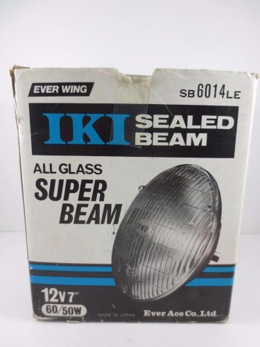 Rare vintage iki sealed beam all glass super beam 12v7&#034; sb6014le 60/50w japan