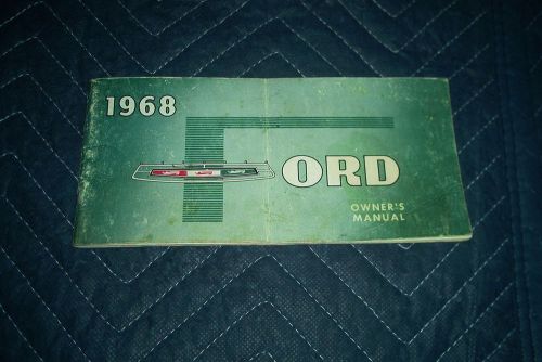 1968 ford owners handbook guide manual original covers 240-428 engines galaxy