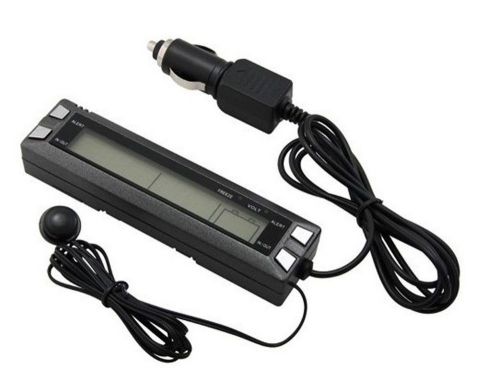 New batterytemperature thermometer digital clock voltage  monitor/car alarm lcd