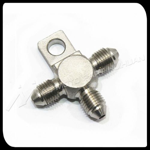 An-3 3/8x24 unf stainless steel male tee t-piece brake hose mount fitting adapte