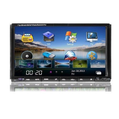 7&#034;2din touch screen car stereo cd dvd player radio with sd/usb/bluetooth/tv/ipod