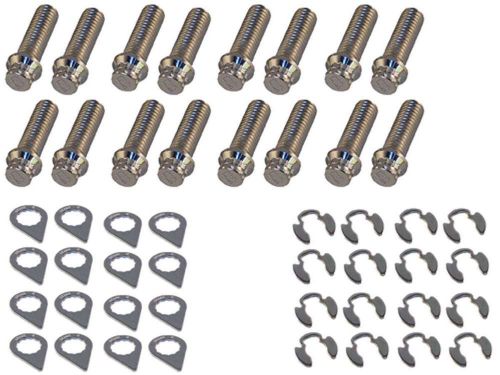 Stage 8 small block ford 1.250 in 3/8-16 in locking header bolt 16 pc p/n 8913b