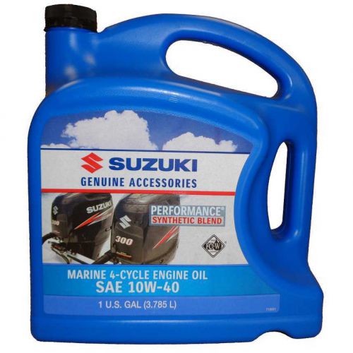 Oem suzuki marine outboard synthetic blend 4-cycle engine oil 10w-40 gallon