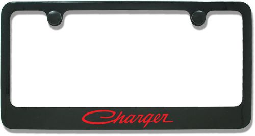 Dodge charger classic (black/red) powder coated license plate frame