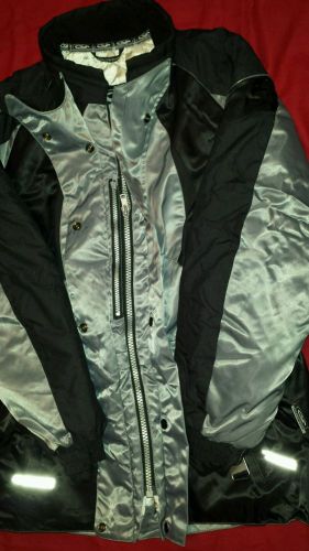 Coldwave women&#039;s xl snowmobile jacket thermolite snow black gray reflective