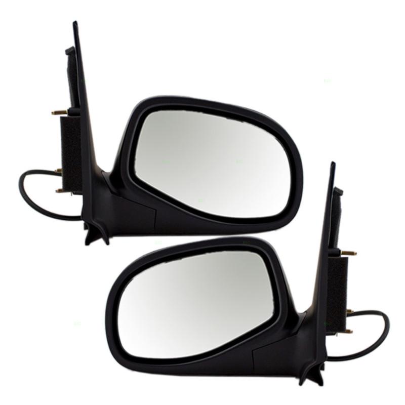New pair set power side mirror glass and housing smooth finish 93-98 ford ranger