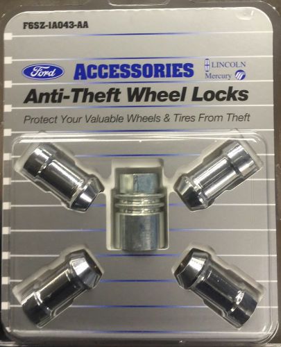 2009-2016 ford escape chrome plated locking wheel locks - oe ford accessory
