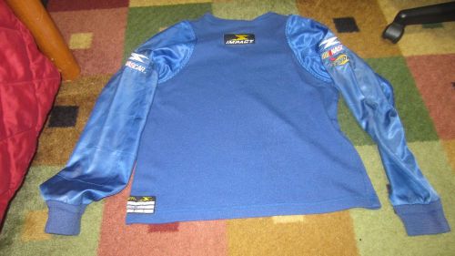 L impact racing 3 pc firesuit shirt nomex uniform top blue fire resistant race