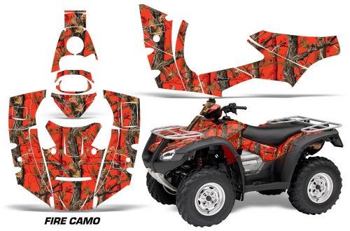 Honda rincon amr racing graphic kit wrap quad decal atv 2006-2014 fire camo