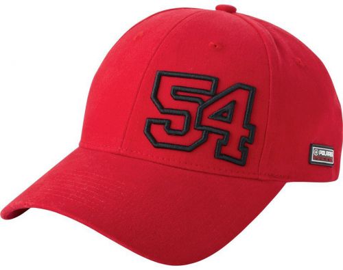 Oem polaris red &amp; black race 54 adjustable baseball cap hat