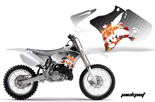 Amr racing yamaha yz 125/250 shroud graphic kit bike sticker decals 02-14 jp wht