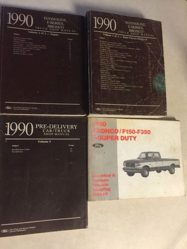 1990 f150 f350 f-150 f-350 bronco ford super duty truck wiring repair manual set