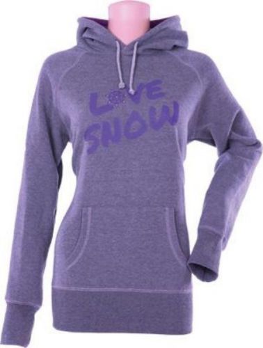 Divas snowgear love snow pullover womens hoodie purple small sm 12896