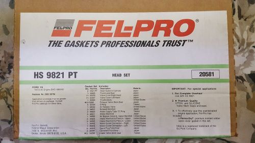 Felpro hs9821pt ford taurus sho head gasket set v6 3.0 vin y obsolete 1989-95