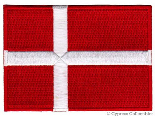 Danish heritage biker patch denmark embroidered flag iron-on applique