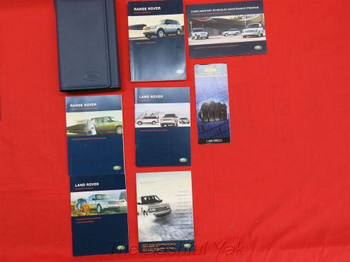 2007 land rover range rover  owners manual with case