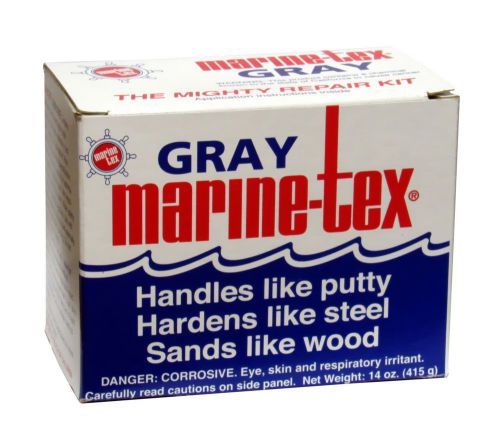 Marine-tex epoxy putty gray 12 ounce (3/4 lb) kit
