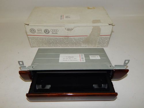 New oem 1993-1998 audi front dash ash tray coin holder storage tray woodgrain