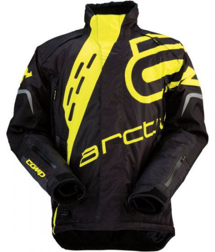 Arctiva comp s6 mens insulated snowmobile jacket black/hi-vis yellow