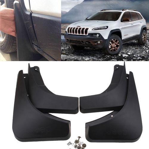 4pcs molded splash guards mud flaps mudguards for 14-16 jeep cherokee deluxe