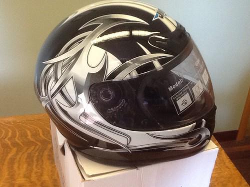 Jix motorcycle / atv helmet size s. a101 black gloss