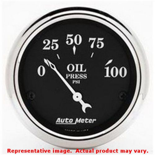 Auto meter 1727 old tyme black series chrome 2-1/16&#034; (52.4mm) range: 0-100 psi