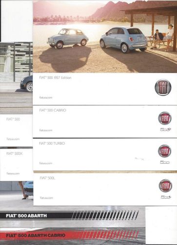 2016 fiat full line brochure fact 8 card set ( both sides in scan)