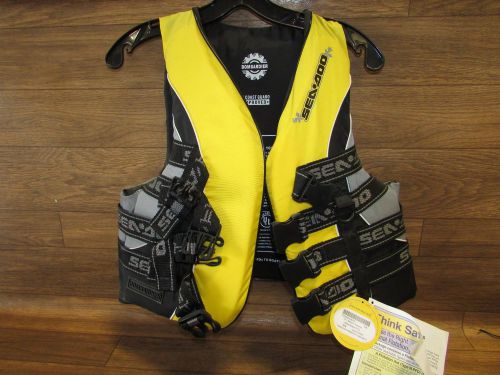 Seadoo jet ski brand new life jacket yellow adult medium 285-460-0610