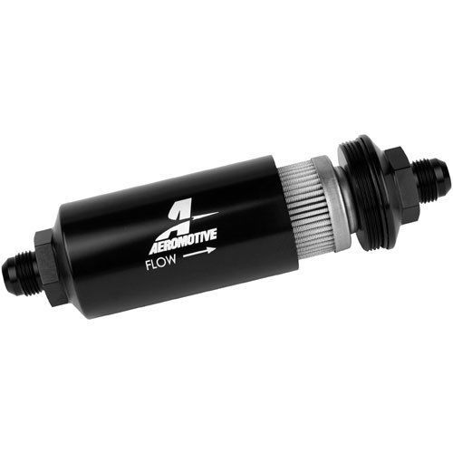 Aeromotive 12378 in-line fuel filter -8an male inlet/outlet ports 2&#034; diameter