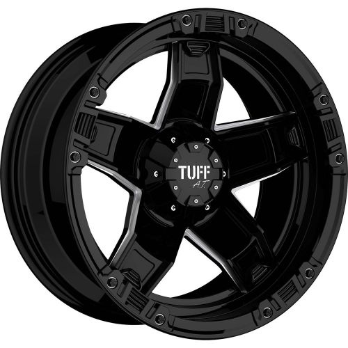 18x9 black milled tuff t10 8x6.5 +10 wheels torque mt 35x12.50r18lt tires