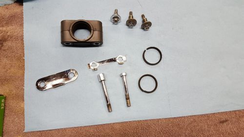 Banshee steering stem clamp with chrome mounting bolts