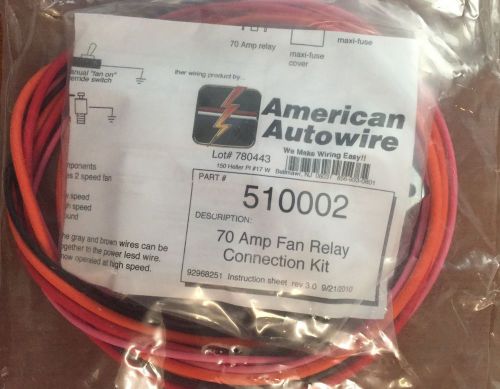 American autowire 510002 70 amp fan relay connection kit new!